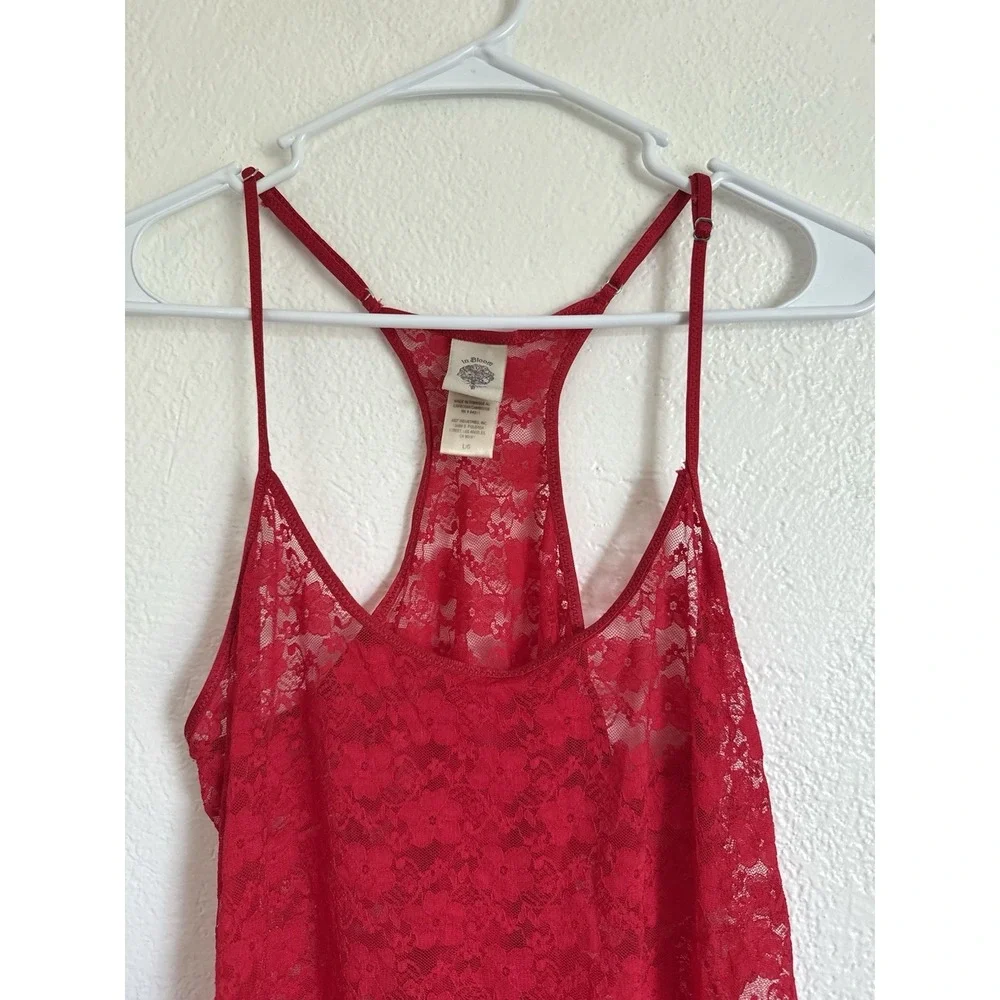 In Bloom Jonquil Nightie Size Large Red Lace Chemise Slip Dress Sexy Lingerie